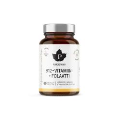 B12-vitamiini + Folaatti, vadelman makuinen