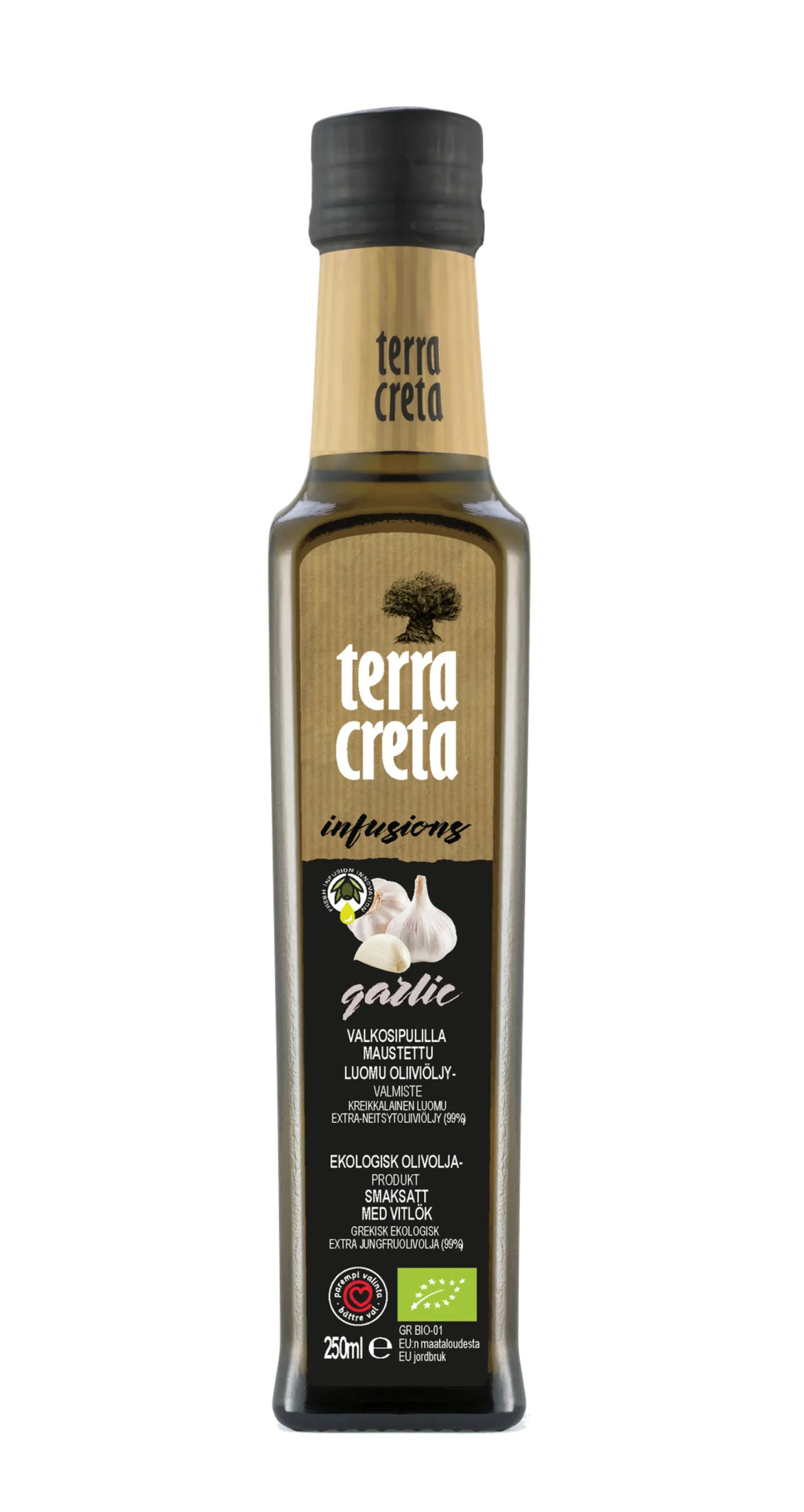 Ekstra-neitsytoliiviöljy, valkosipuli 250 ml