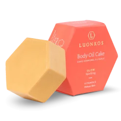 Glow body oil cake, sparkling, 55 g