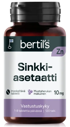 Imeskeltävä sinkkiasetaatti, 120 tbl