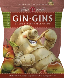Inkiväärikaramelli, spicy apple (chewy ginger apple candy), 150 g