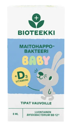 Maitohappobakteeri Baby + D3 Tipat, 8 ml