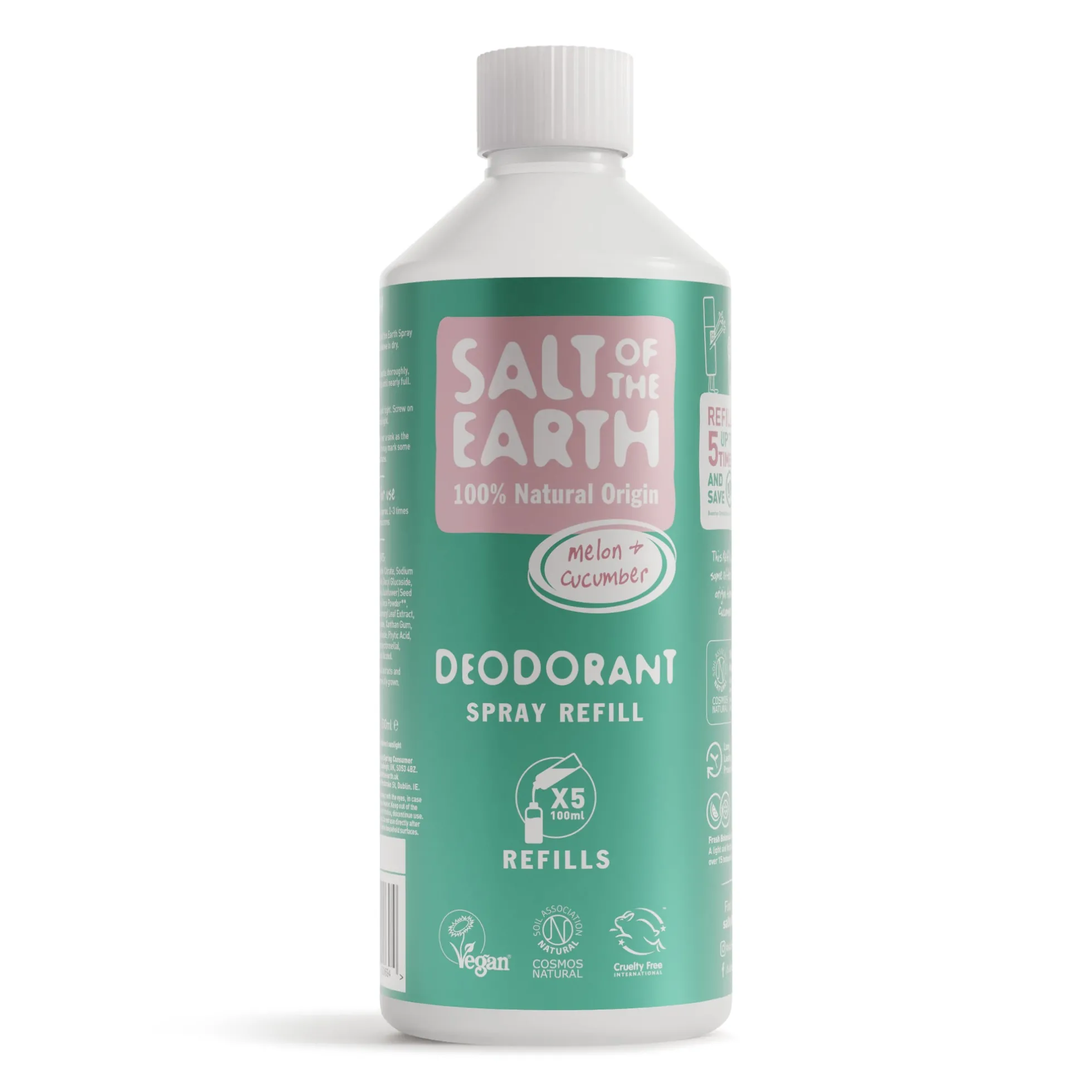 Meloni&Kurkku spray-deodorantti täyttöpullo 500 ml