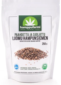 Paahdettu ja suolattu hampunsiemen, 250 g