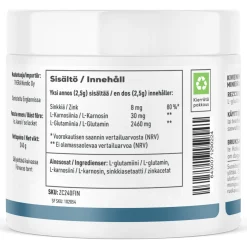 REZCUE Sinkkikarnosiini + Glutamiini, 240 g