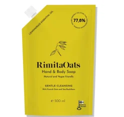 RimitaOats saippuan re-fill pussi, 500 ml