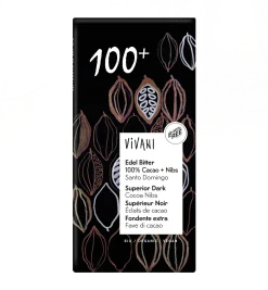 Tumma suklaa 100 %, cocoa nibs, 80 g