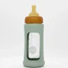Wide Neck tuttipullo suojalla, 250 ml - seafoam blue